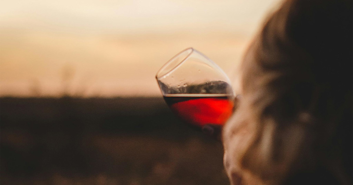 Sommer Weinabend draußen - Terrassenabend